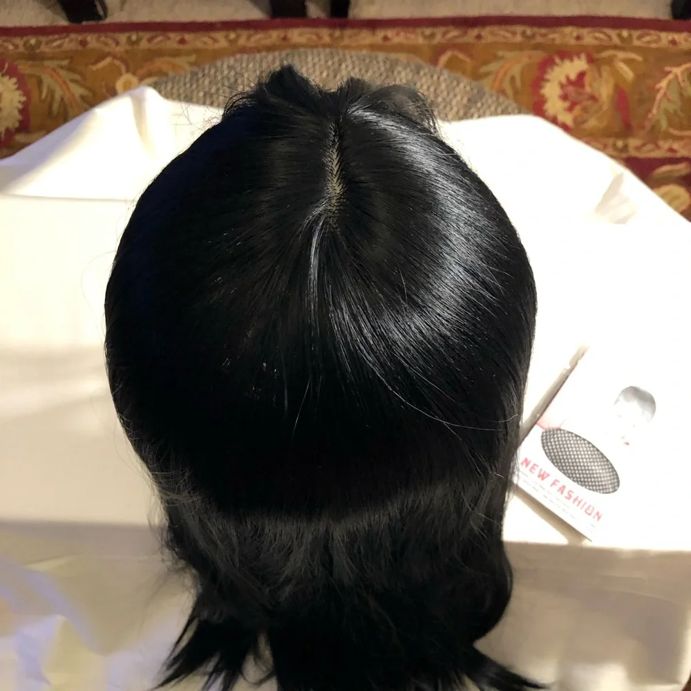 Long Black Synthetic Wig - Picture 5 of 16